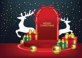 special Christmas podium art background vector