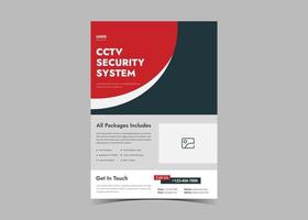 Real-time security camera flyer design vector