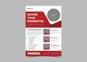 Real-time security camera flyer design vector