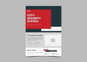 Real-time security camera flyer design vector