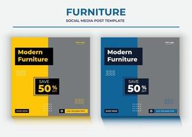 Furniture Social Media post Template vector