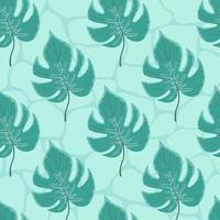 Tropical Texana Leaves Seamless Pattern vector