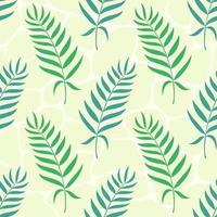 Palm Leaves Continuous Seamless Pattern vector