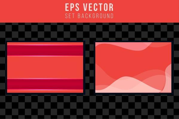 Set of red abstract background with gradient style