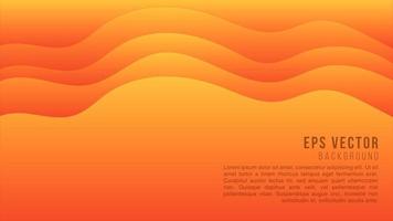 Papercut orange abstract background vector paper cut gradient effect