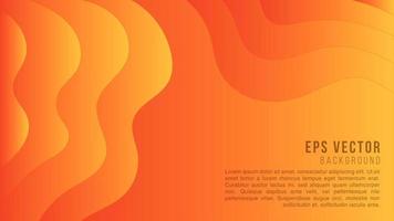 Papercut orange abstract background vector paper cut gradient effect
