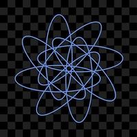 Abstract blue shining geometric shape isolated vector like symbol