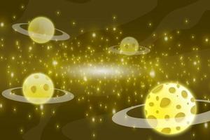 Brown galaxy abstract background with yellow object halftone colours vector