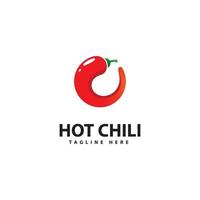 Spicy Chili logo icon vector  Red Pepper logo template