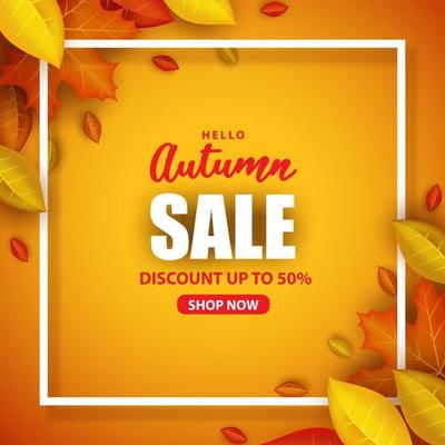 Special Autumn sale with a white line around the writing.