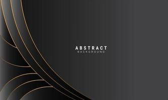 abstract black premium background vector with luxury dark gold