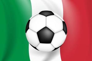 Football game background Italy with flag. Championship. vector