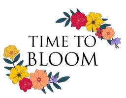 tiempo para florecer fondo natural floral. ilustración vectorial vector