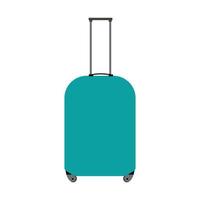 Colored travel suitcases isolated on white background. vector