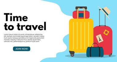 Time to travel background for ads, social network post. vector