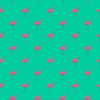 Pink Flamingo Seamless Pattern Background. Vector Illustration