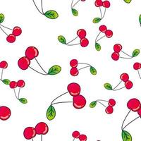 Cherry cute seamless pattern background for kids textile. vector