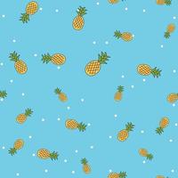 Pineapple cute seamless pattern background for kids textile. vector