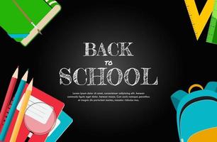 Back to School Abstract Background. Vector Illustratio