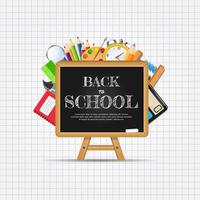 Back to School Abstract Background. Vector Illustratio