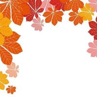 Abstract Autumn Leaves Background. Vector Illustration