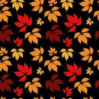 Abstract Autumn Leaves Seamless Pattern Background. vector