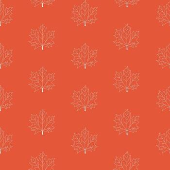Abstract Seamless Pattern Background with Falling Autumn Leaves vector