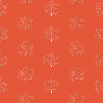 Abstract Seamless Pattern Background with Falling Autumn Leaves