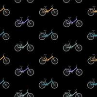 Bicycle Seamless Pattern Background. Vector Illustration