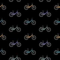 Bicycle Seamless Pattern Background. Vector Illustration