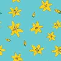 Abstract Flower Seamless Pattern Background. Vector Illustration EPS10
