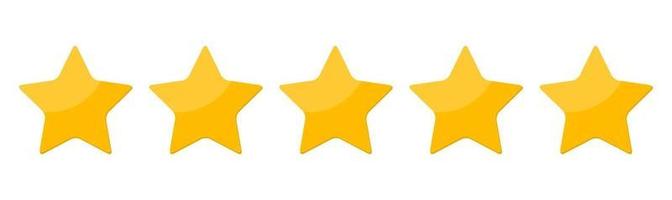 Five 5 Star rank sign Vector Illustration