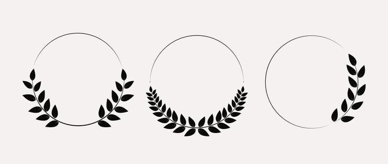 Laurel wreath collection set. Vector Illustration EPS10