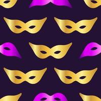 Carnaval Mask Seamless Pattern Backround. Vecor Illustration vector