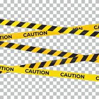 Caution Warning lines, Danger signs isolated vector