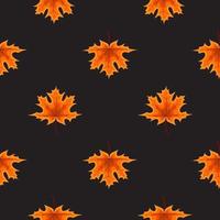 Abstract Autumn Seamless Pattern Background with Falling Autumn Leaves vector