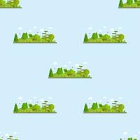 World environment seamless pattern background. Vector Illustration