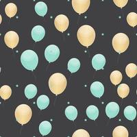 Seamless Pattern Holiday Background with Balloons. Vector Illustration