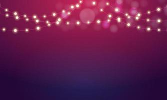 Hiliday Background with Garland Lights. Vector Illustration