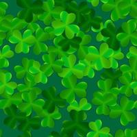 Clover Leaves Seamless Pattern Background Vector Illustration