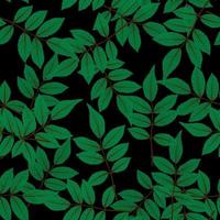 Natural Leaves Seamless Pattern Background. Vector Illustration