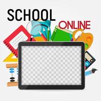 School Online Concept. vector