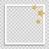 Empty Photo Frame Template with Glossy Star vector