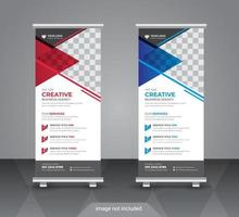 Abstract business standee roll up banner design vector