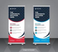 Abstract business standee roll up banner design vector