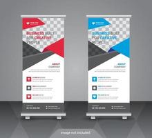 Abstract business standee roll up banner design vector