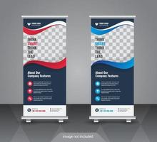 Creative roll up banner design template vector