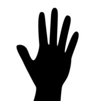 Black hand silhouette isolated on white background vector