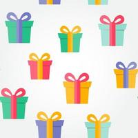 Happy Birthday party Seamless Pattern Background with Gift Box vector