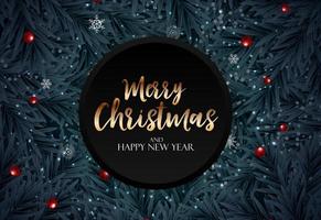 Holiday New Year and Merry Christmas Background vector